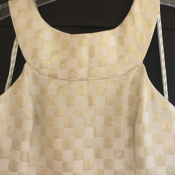 Lilly Pulitzer Wright Sq Jacquard GoldWhite Dress - Picture 7 of 8